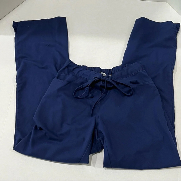 Grey's Anatomy Women’s Blue Drawstring 5 pocket Scrub Pants Size XS - Picture 1 of 12